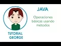 operaciones basicas usando metodos en JAVA
