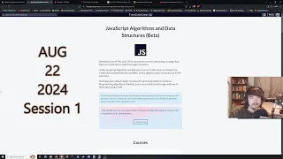 freeCodeCamp - Pt11 JavaScript Algorithms and Data Structures Aug 22 24 Study Session 1