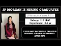 JP Morgan Is Hiring Business Management Associate Salary 10 LPA Experience 0-2 yr