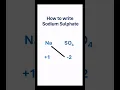 How to write Sodium Sulphate