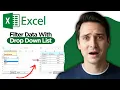 How to Extract Data Based on a Drop Down List Selection in Excel Filter Data With Drop Down