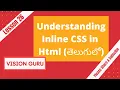 Understanding Inline CSS in Html HTML in Telugu