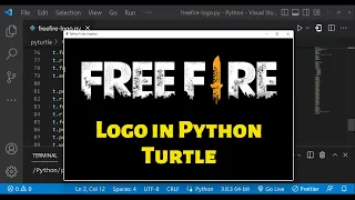 FREE FIRE Logo Drawing Using Python Turtle Python For Beginners BGMI FreeFireIndiaOfficial