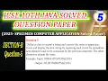Que 5 -10th ICSE Java Specimen 2025 Replacing Each Vowel with the Previous Character