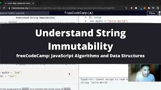 Understand String Immutability Basic JavaScript freeCodeCamp tutorial