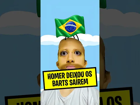 HOMER DEIXOU OS BARTS SAÍREM EM PORTUGUÊS 🇧🇷 😂 #homerletthebartsout #simpsons #meme