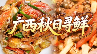从贺州扣肉到北部湾海味 一路吃到百色！开海海鲜 夜市烧烤 牛巴粉 感受壮乡秋日烟火丨美食中国 Tasty China