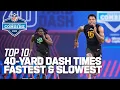 Top 10 Fastest Slowest 40-Yard Dash Times from the 2025 NFL Combine