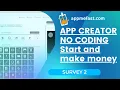 38- -Make Apps NO CODING with APPMEFAST - Editor overview-Surveys Part 2
