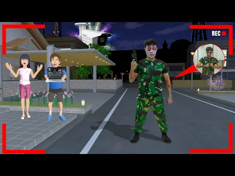 Video Thumbnail: Yuta Mio panik CCTV menangkap HANTU TENTARA  menyerang mereka 😱|sakura school simulator 