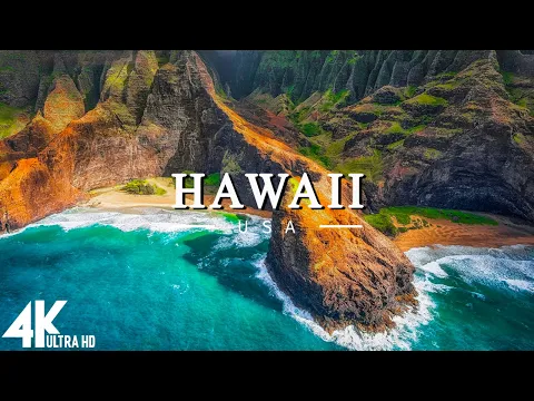 Download MP3 FLYING OVER HAWAII (4K UHD) - Relaxing Music Along With Beautiful Nature Videos(4K Video Ultra HD)