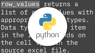 Python xlrd module