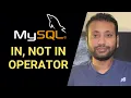 Bangla Database Tutorial 25 IN NOT IN Logical Operator