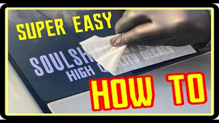 SUPER EASY How To Install a Vinyl Decal Sticker on a Car Window Truck Window Vehicle