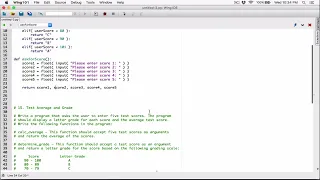 5 15 Part 1 Test Average and Grade - Python