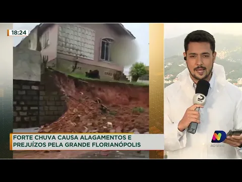 Forte chuva causa alagamentos e prejuízos pela Grande Florianópolis