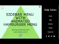 Responsive Sidebar Navigation Menu Using HTML CSS and JavaScript