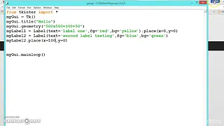 056 Learn python and ruby programming - grid and place to change label position