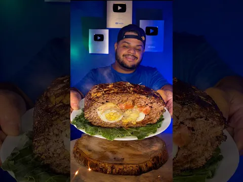 Tasting stuffed meat cake 🥩#food #recipe #asmr #mukbang #tasting