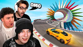 INSANE SPIRAL RAMP RACE (GTA 5 Funny Race Moments)
