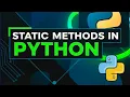 STATIC METHOD in PYTHON Python for Beginners
