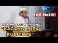 Lagu Hati-Hati Ga boleh Asal ngomong :  Jangan jadi kacang lupa kulitnya - Habib Syaugi Al Habsyi