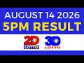 Lotto Result Today 5PM August 14 2026 Swertres EZ2 PCSO