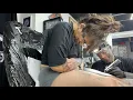 Epic Black Tribal Thigh Tattoo - 5 Hour Session