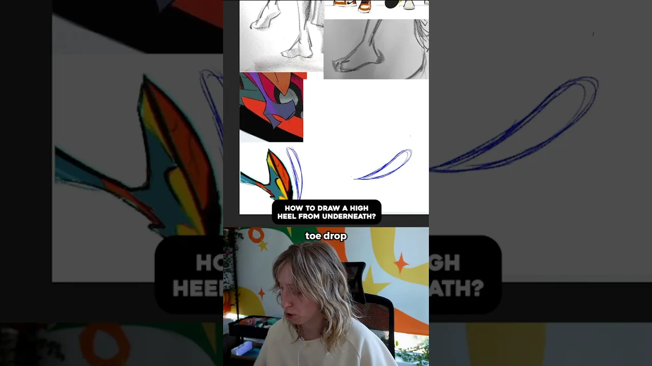 how pros draw feet