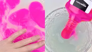 Water Slime Mixing With Amazon Basic Glue - Pink Lava Slime ASMR!
