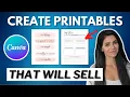 Create PRINTABLES in Canva that will ACTUALLY Sell on Etsy Validate Create Upload