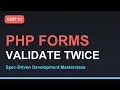Spec-Driven Development Masterclass PHP Variables Form Validation Rules Section 03 - Unit 21