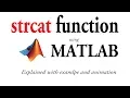 What is strcat function in matlab