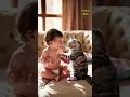 Download Lagu Cat playing with baby #nature #funny #cat #ai #eidmubarak #aicat #catlover #cover