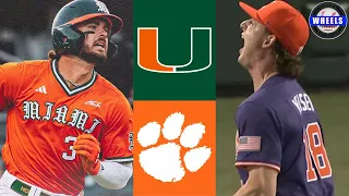 Miami vs Clemson EXCITING GAME Game 1 2026 College Baseball Highlights