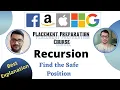 Josephus Problem Recursion8 Placement Preparation Series Hard C GFG Find the Safe Position