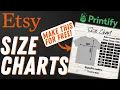 How to Make Size Charts for Etsy Fast Free