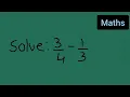 subtract - class 6th and 7th maths