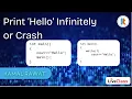 Concept of Stack Overflow vs Infinite Loop HINDI -