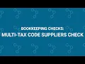 Multi Tax Code Suppliers Check Xenon Connect Data Check