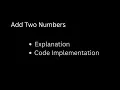 Add two numbers LEETCODE PROBLEMS PYTHON