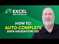 Speed Up Data Entry with Excel Data Validation Lists