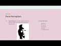 AP PSYCHOLOGY COURSE Unit 3 4 Visual Perception