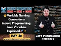 Variable Naming Conventions in Java Programming Java Variables Explained