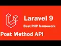 Laravel 9 tutorial - Post method API