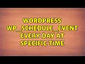 Wordpress Wp - Schedule