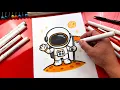 How To Draw A Funny Astronaut