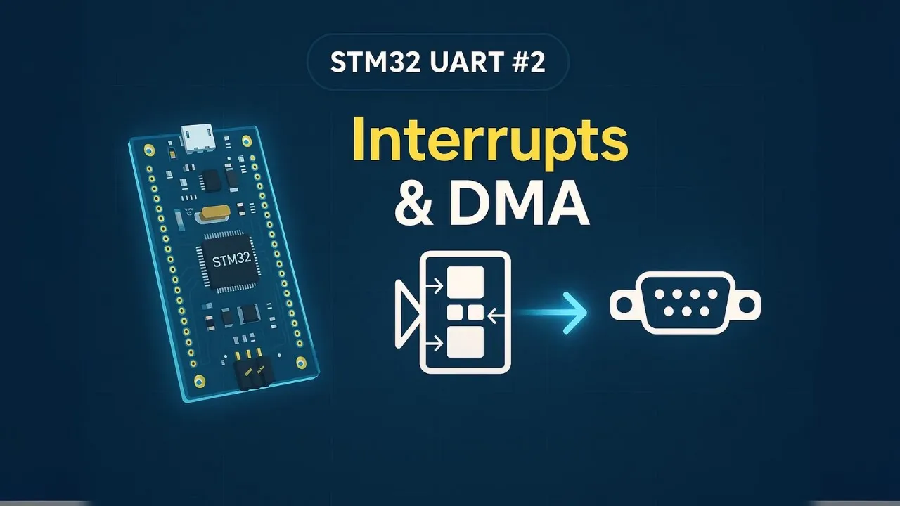 STM32 UART Tutorial (Part 2): How to Transmit Data using Interrupt and DMA