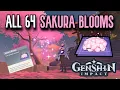 ALL 64 Sakura Bloom Locations | Complete Guide \u0026 Efficient Route | Genshin Impact Inazuma