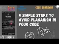 simple tips to avoid plagarism TCS IRA PYTHON CODE DORAEMON PRA CPA OPA TCS EXAM